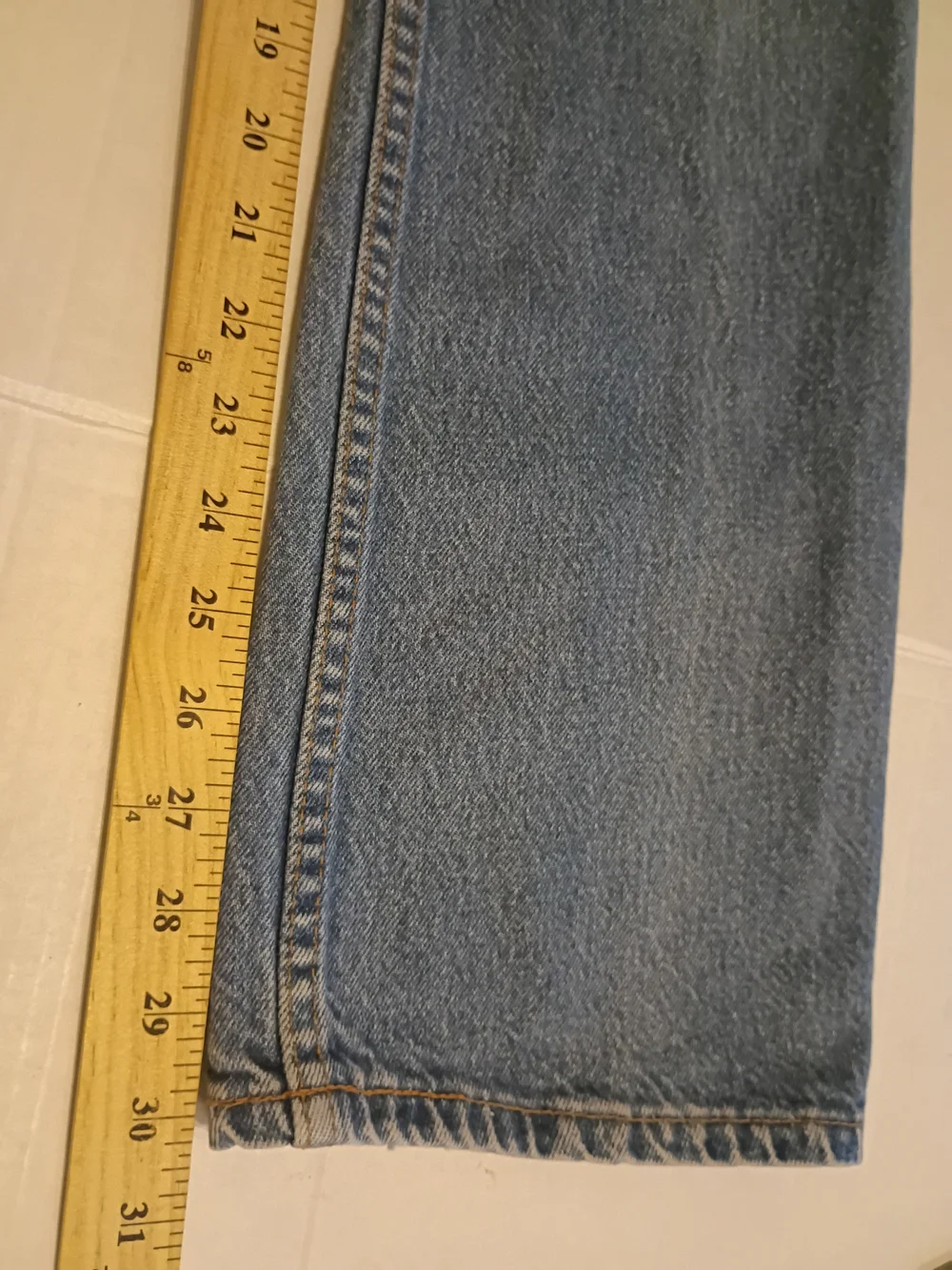 VTG Levi's 517 light blue straight-leg men's jeans Orange Tab Error Sz 34/31